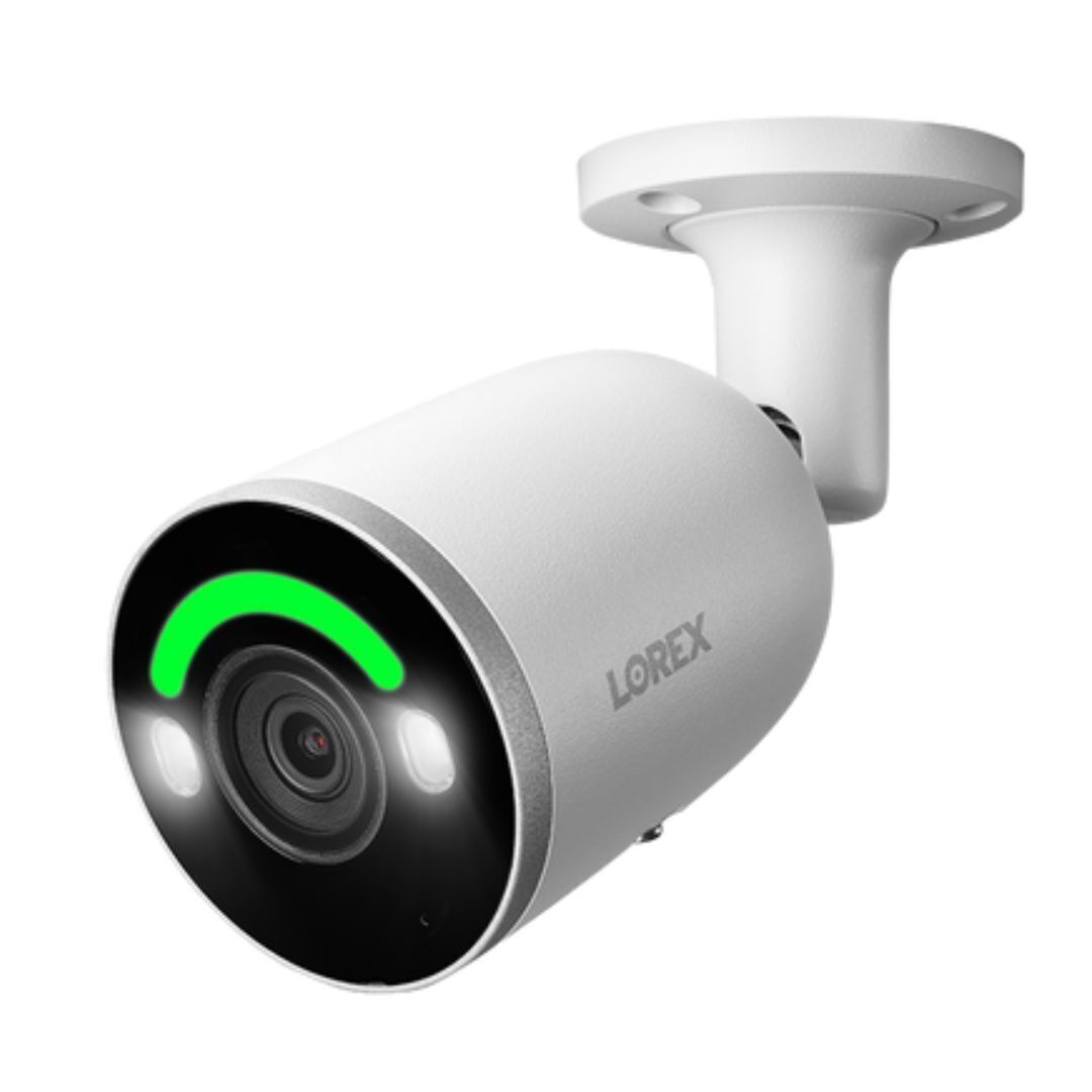 Lorex Fusion 4K 16 Camera Capable 2TB Wired NVR System with 4 IP Bullet Cameras (White)