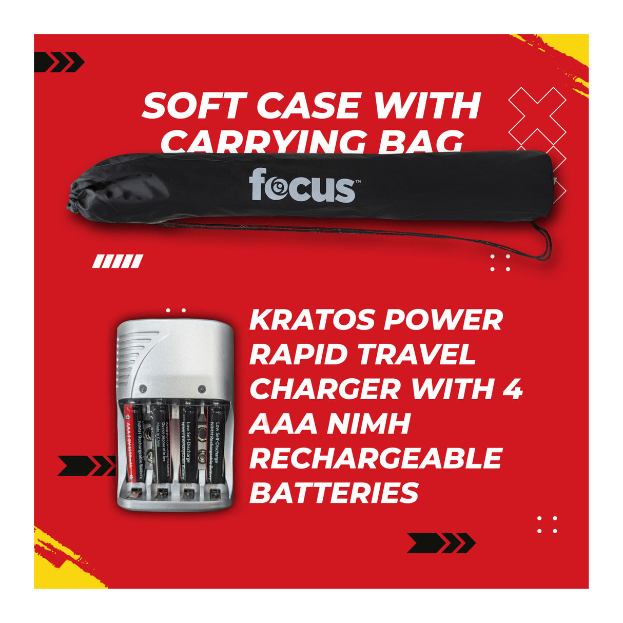 Focus Camera Travel DSLR Camera 59" Tripod Stand With Bag And Rechargeable Batteries