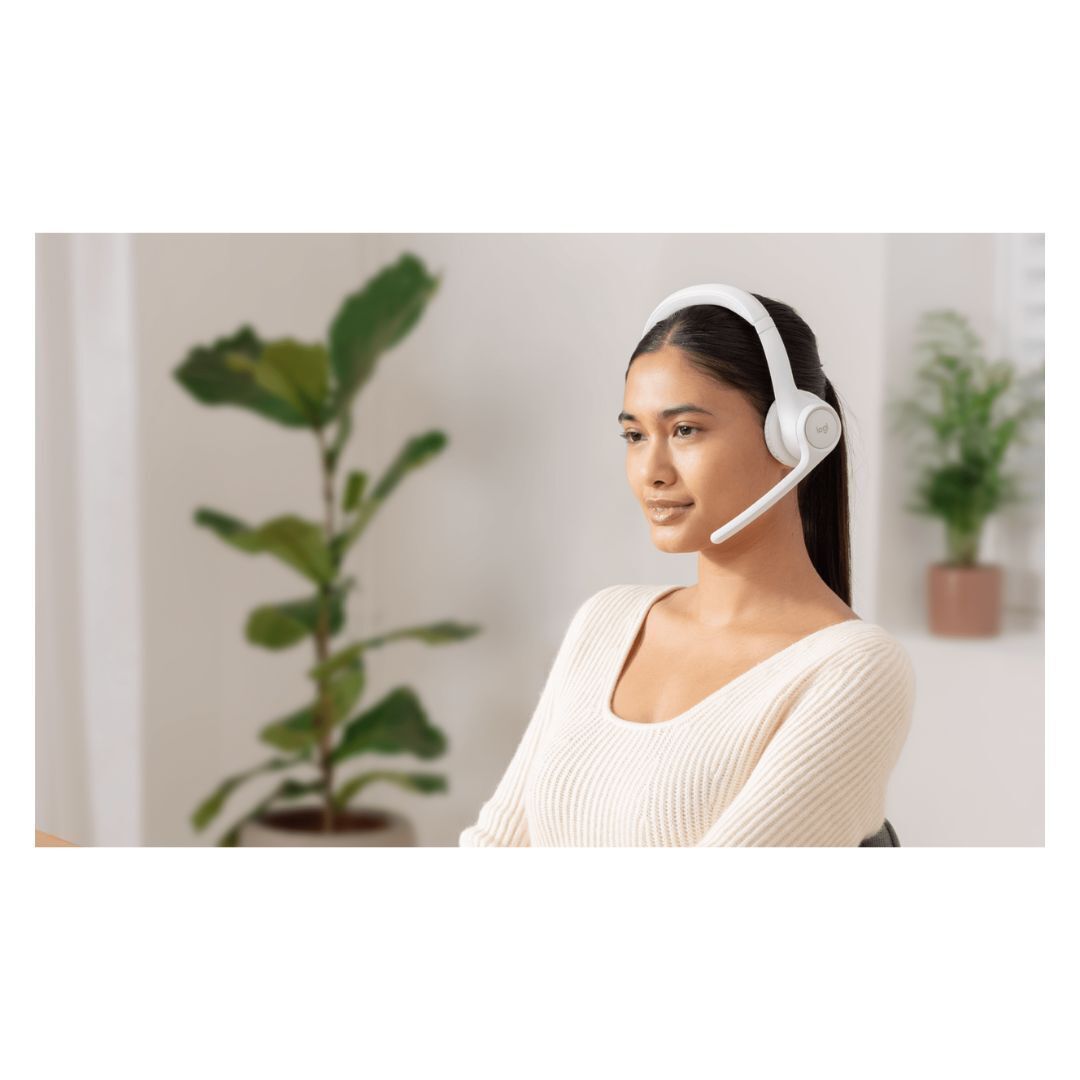 Logitech Zone 300 Headphones, Off-White