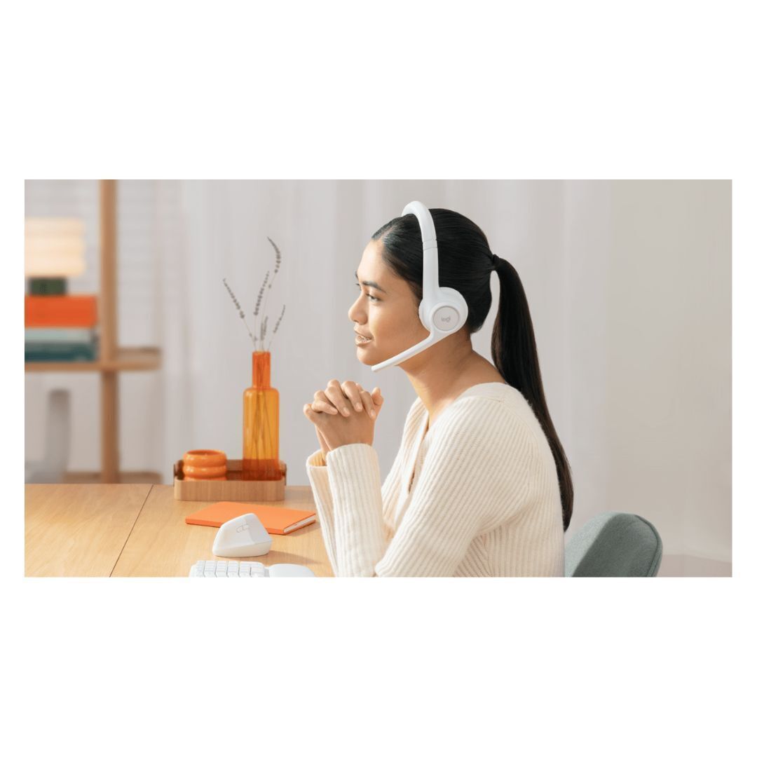 Logitech Zone 300 Headphones, Off-White