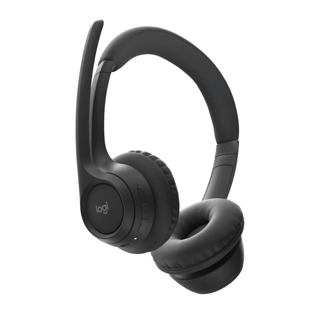 Logitech Zone 300 Wireless Headset with Dual Noise-Canceling Mics and Long-Lasting Battery (Black)