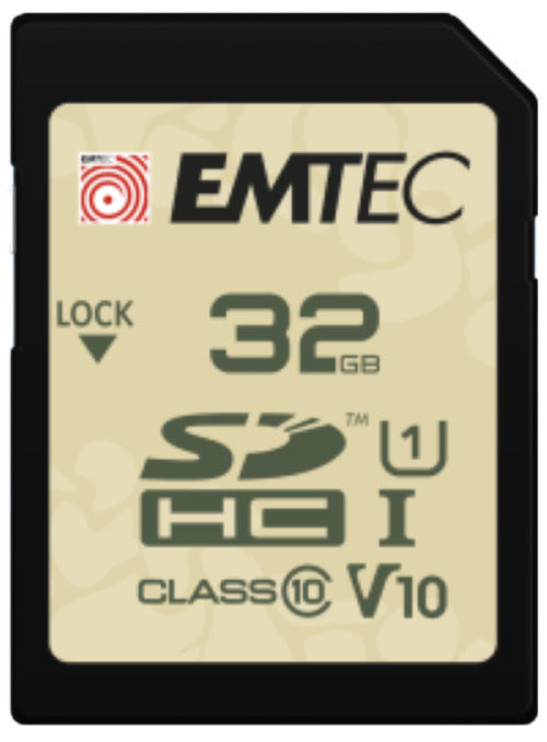 Emtec SD 32GB UHS-I U1 V10 Rugged Outdoor Series Card for Trail and Hunting Cameras
