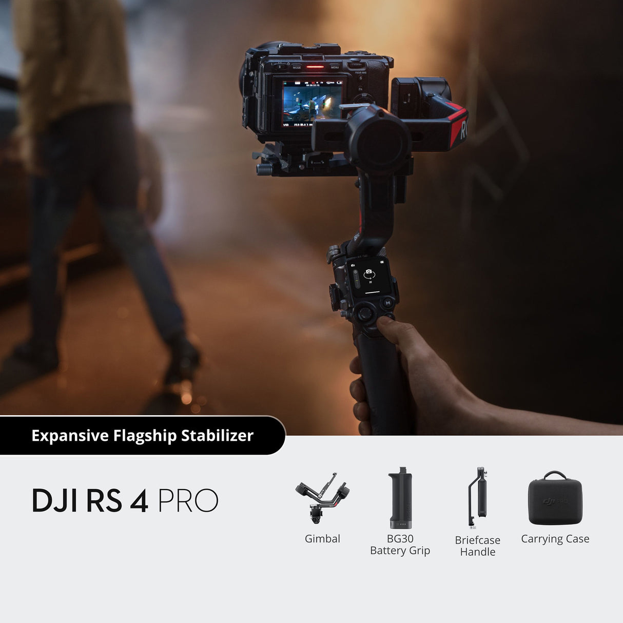 DJI RS 4 Pro Flagship Stabilizer with 2nd-Gen Native Vertical Shooting for Film and TV Production