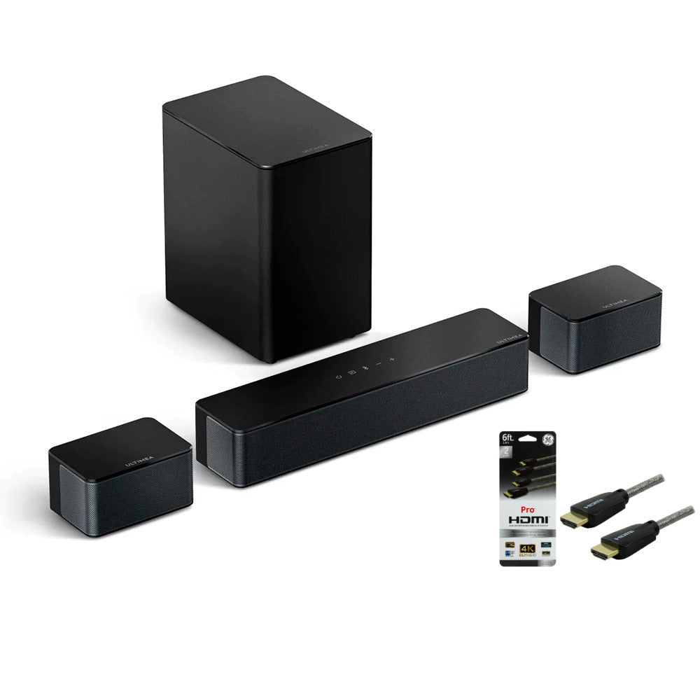 Ultimea Poseidon D50 5.1 Soundbar with (2-pack) 6 Ft. HDMI Cables bundle