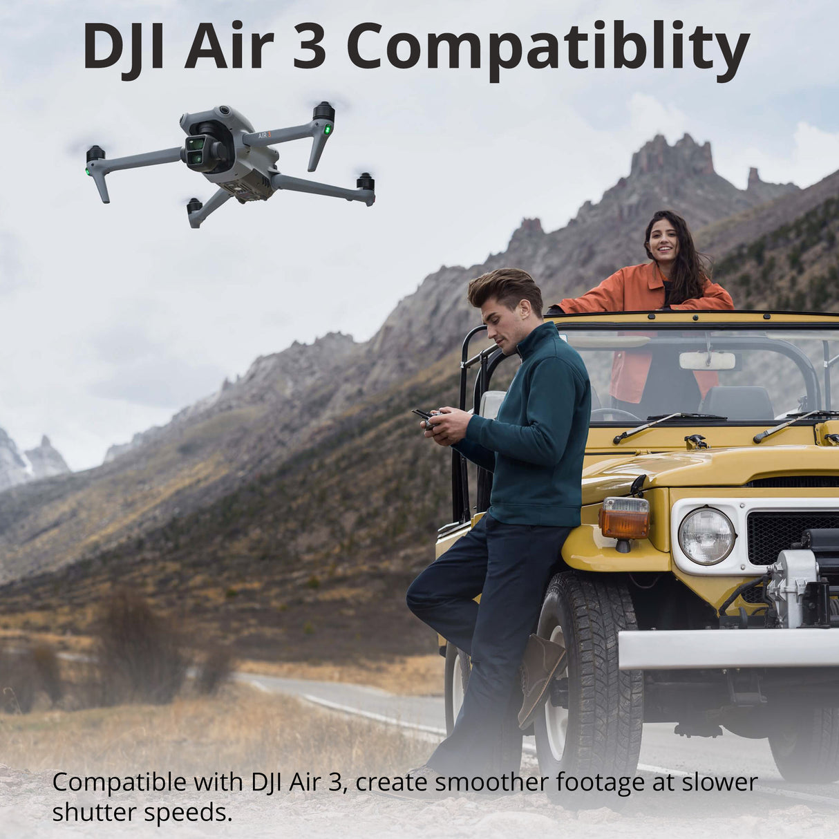 DJI Air 3 ND Filters Set (ND8/16/32/64) with Lens Cleaning Pen Bundle