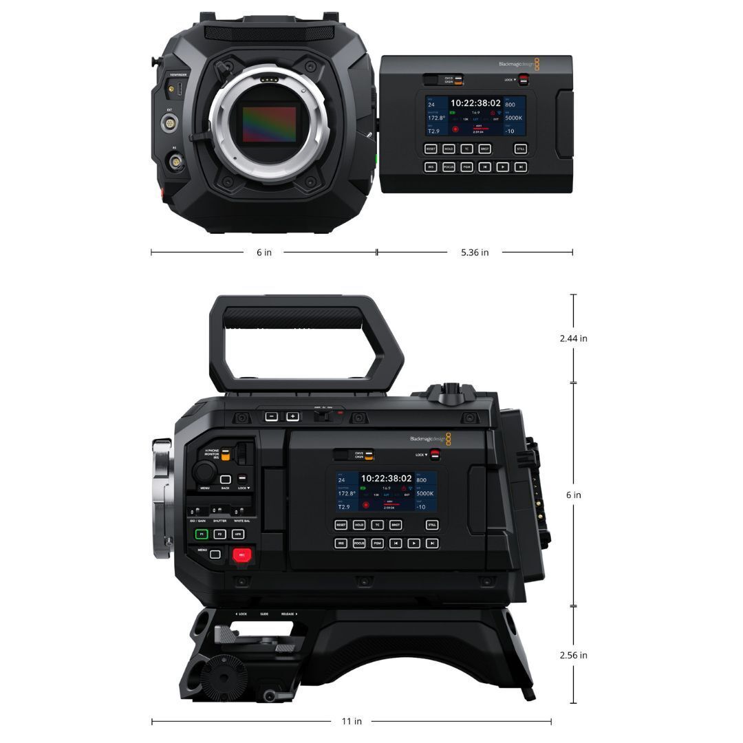 Blackmagic Design URSA Cine 12K Camera with 16-Stop Dynamic Range and Built-In ND Filters (PL Mount)