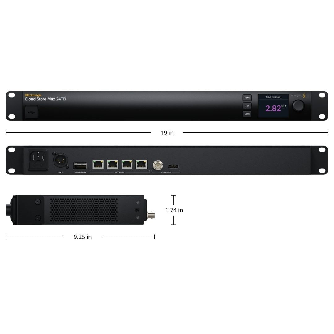 Blackmagic Design Cloud Store Max Flash Storage with 12 Card RAID 0 Flash Memory Core (24TB)