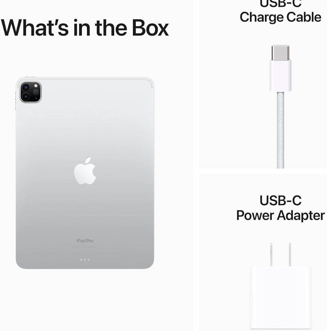 Apple 11-Inch 4th Gen IPad Pro with M2 Chip, 128GB, Wi-Fi 6E, 12MP and 10MP Cameras (Silver)