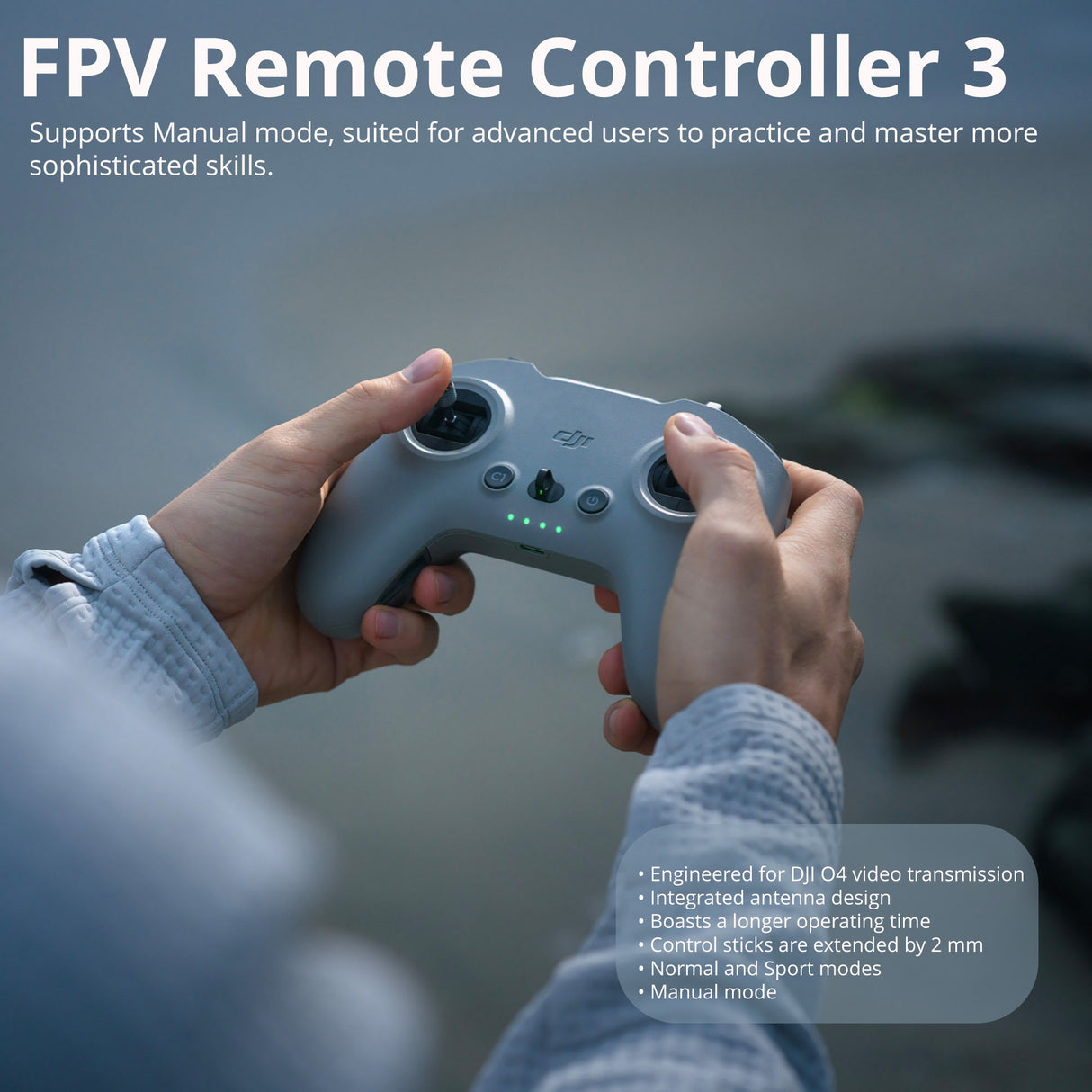 DJI FPV Remote Controller 3 with Avata 2 ND Filters Set (ND8/16/32) and Drone Accessory Bundle