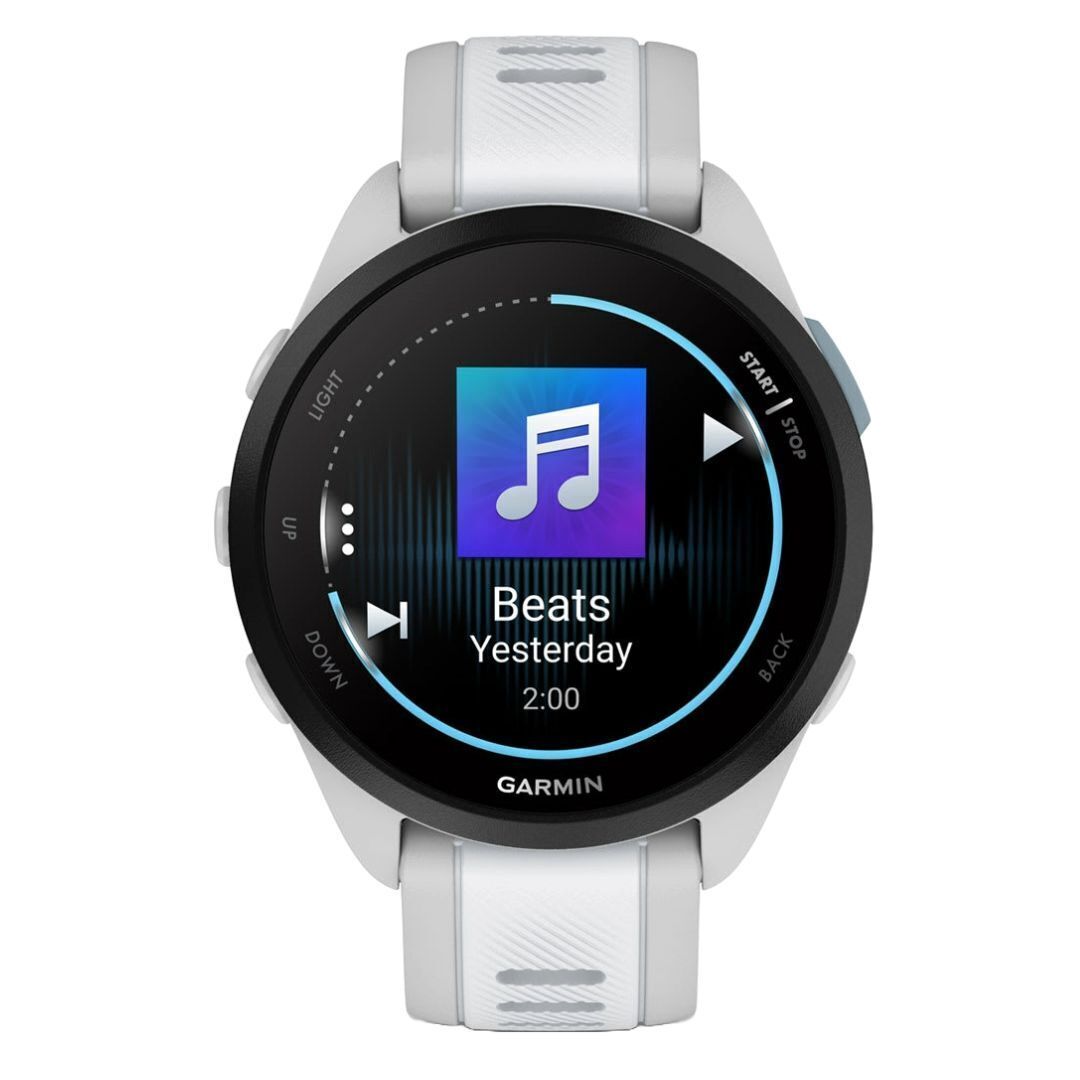 Garmin Forerunner 165 Music GPS Running Smartwatch (Mist Gray - Whitestone)
