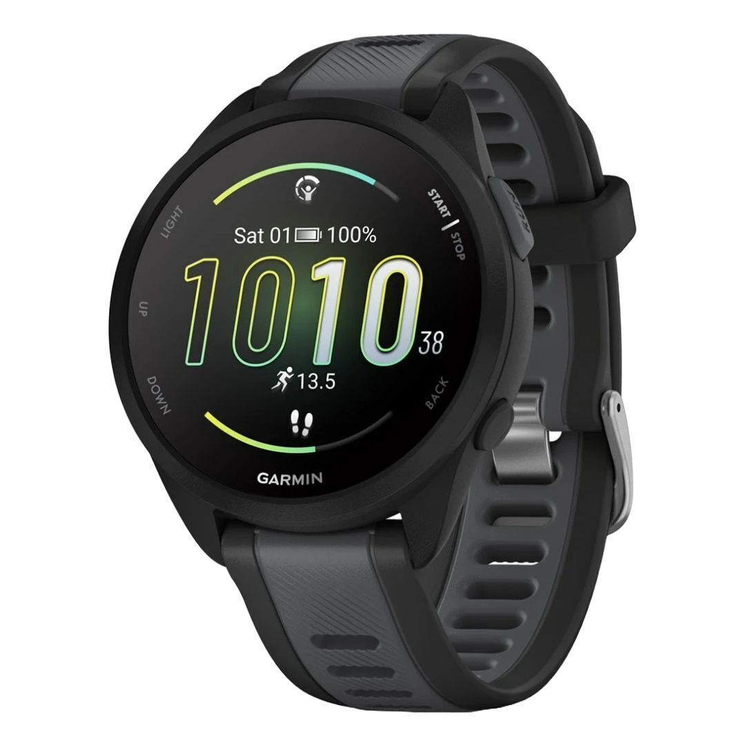 Garmin Forerunner 165 Music GPS Running Smartwatch (Black - Slate Gray)