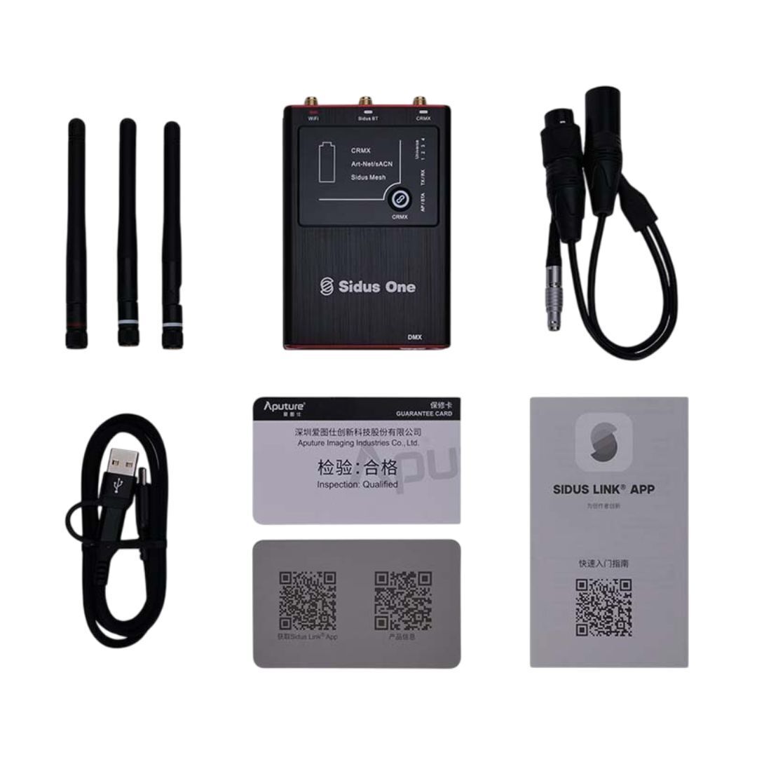 Aputure Sidus One Battery-Powered Single-Universe DMX and CRMX Transceiver with Sidus Bluetooth