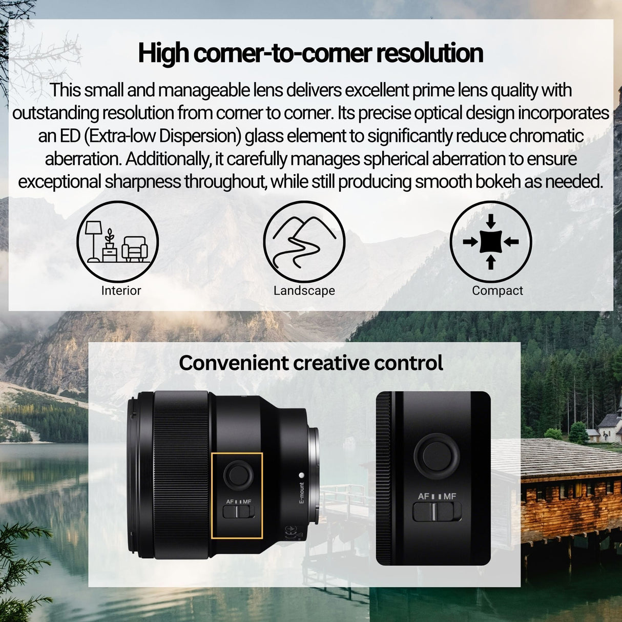 Sony FE 85mm f/1.8 Prime E-Mount Lens with Editing Software, 64GB SD Card Bundle