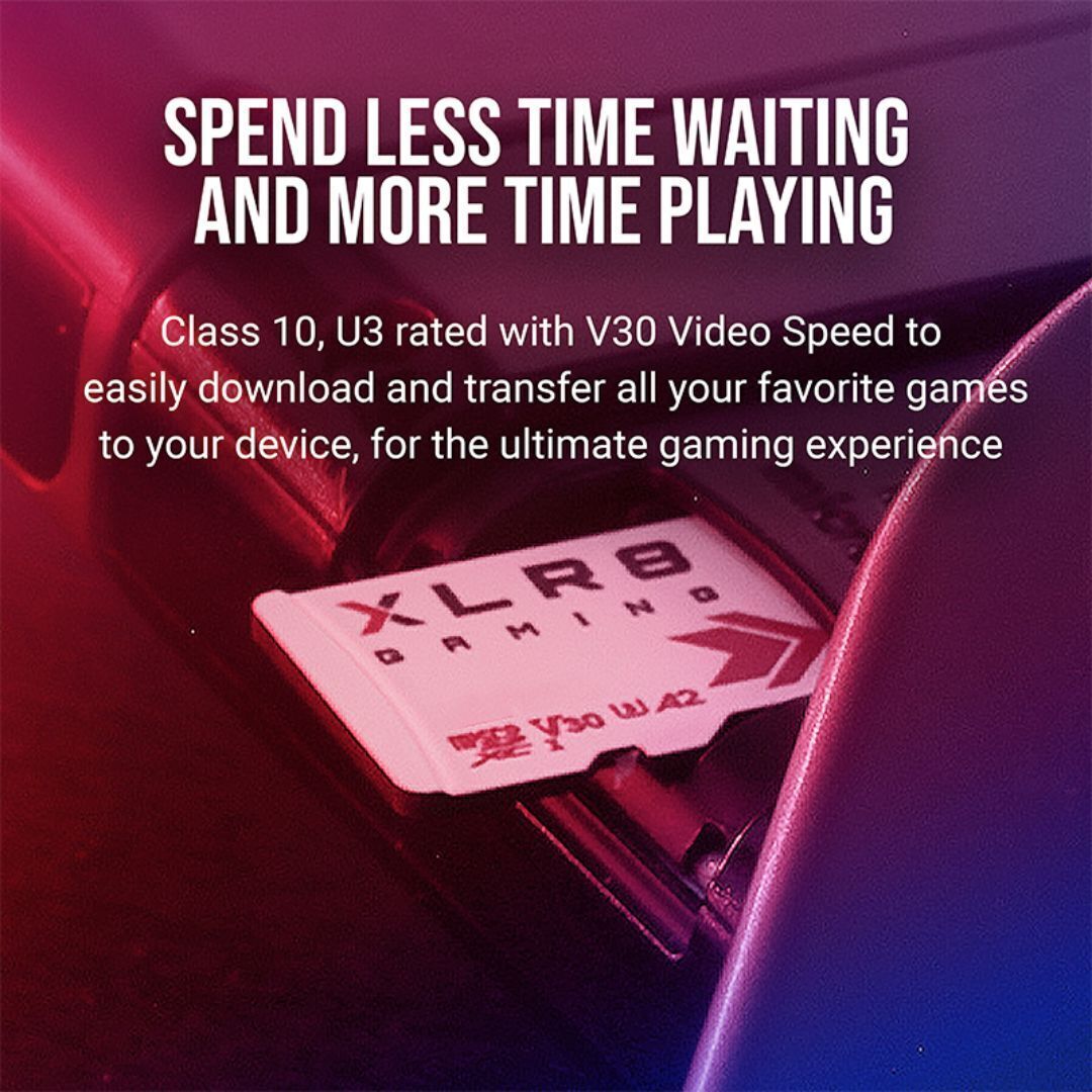 PNY XLR8 128GB Gaming A2 Class 10 U3 V30 MicroSDXC Flash Memory Card with Up To 100MB Read Speed