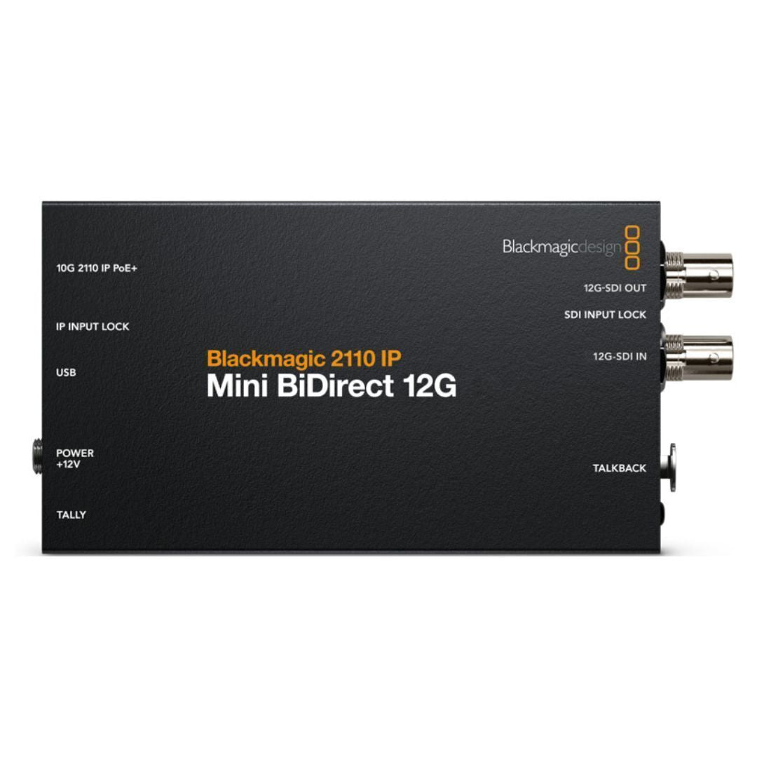Blackmagic Design 2110 IP Mini BiDirect 12G Converter for Broadcast (Black)