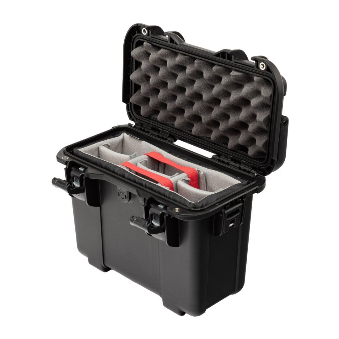 Nanuk T30 Top Loader Case for Cameras and Lenses with Lid Stay and Tray and Rigid Divider (Black)