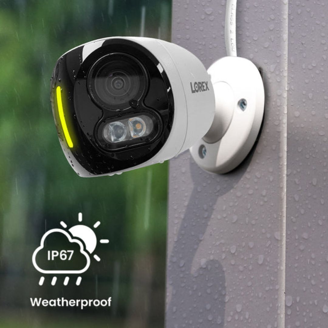 Lorex H20 4K IP Wired Dual Lens Security Camera with 64GB Memory Cards (2-Pack)