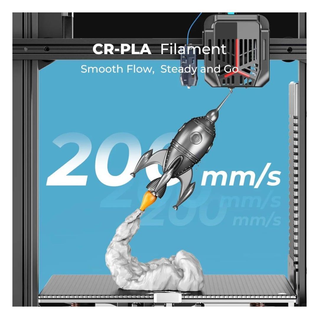 Creality 1.75mm PLA Filament with Precise Spooling Control for Worry-Free 3D Printing (1Kg, White)