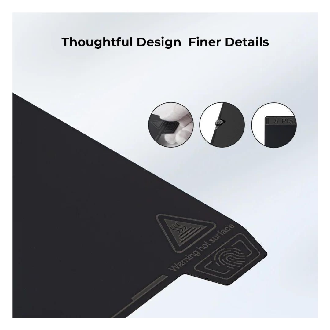 Creality K1 235 x 235mm Smooth PEI Build Plate with Double Handle and Strong Magnetic Force