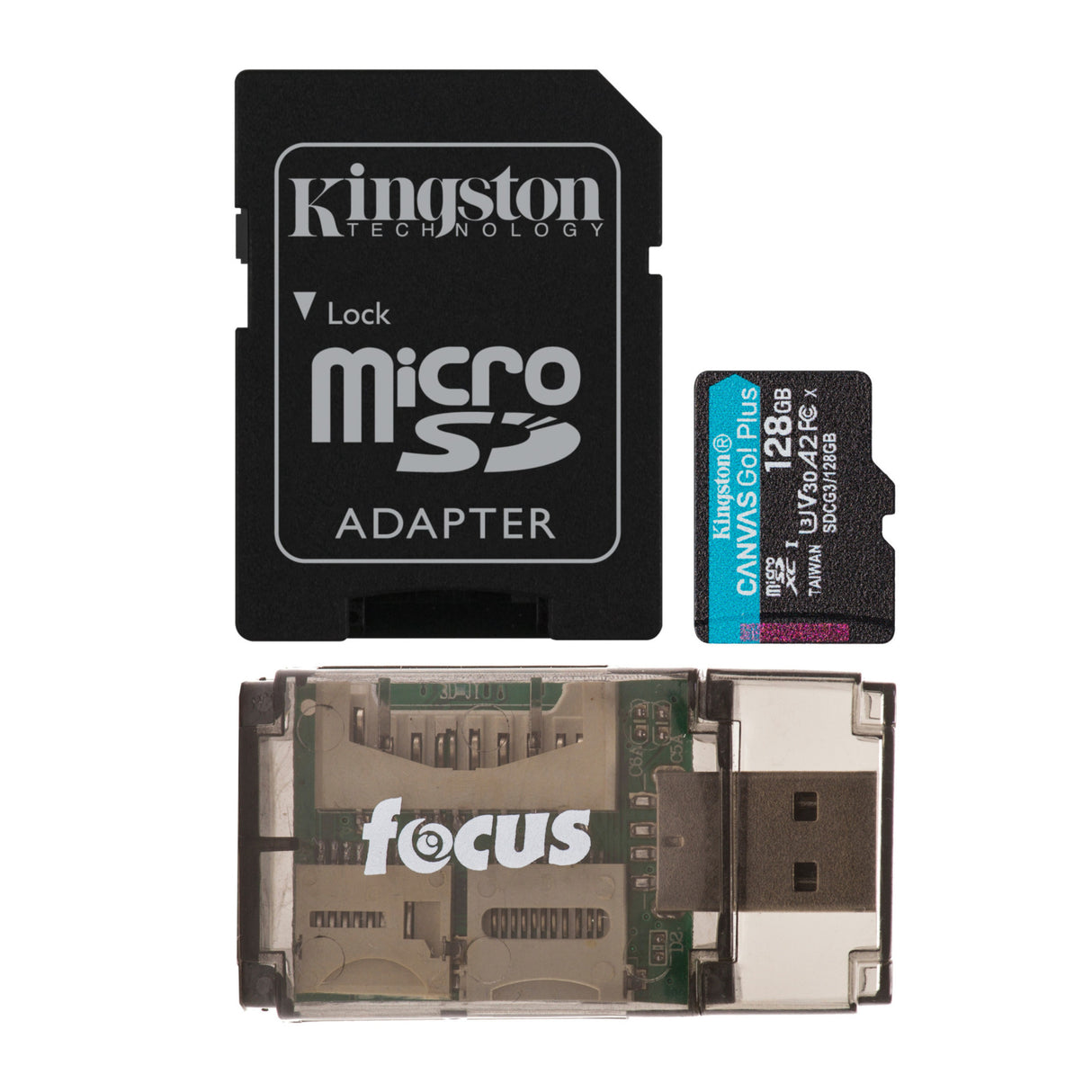 Kingston 128GB MicroSDXC Canvas Go Plus Memory Card with High Speed Card Reader