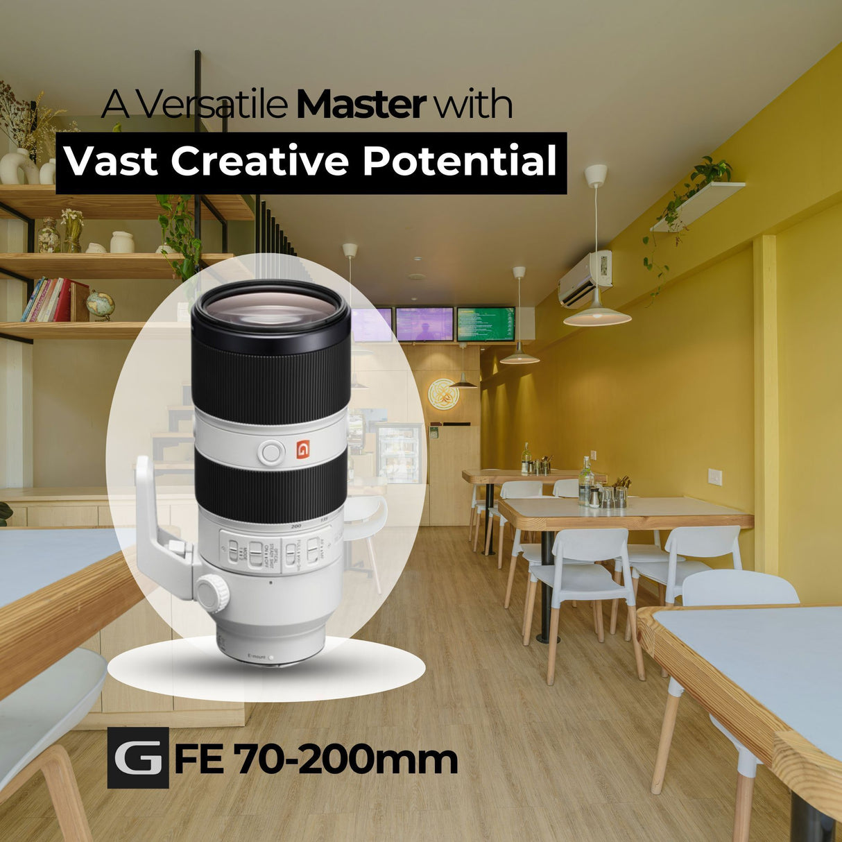 Sony FE 70-200mm f/2.8 GM OSS Lens - Fast Telephoto Zoom with 64GB SD Card, Editing Software Bundle