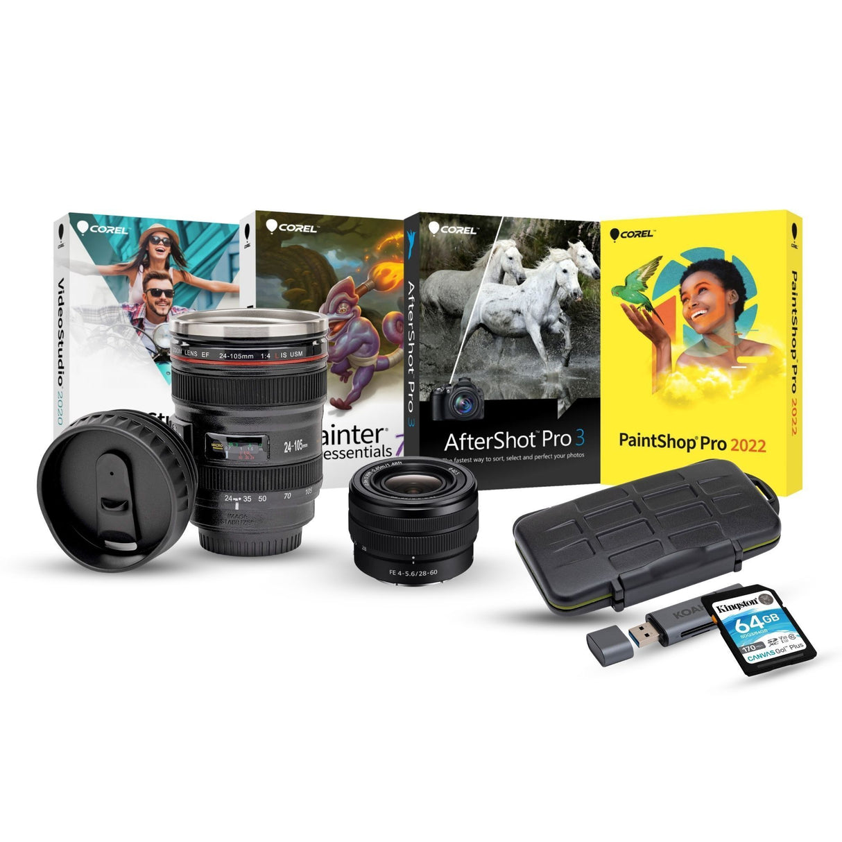 Sony Alpha FE 28-60mm f/4-5.6 Full-Frame E-mount Zoom Lens with 64GB Memory Card Bundle