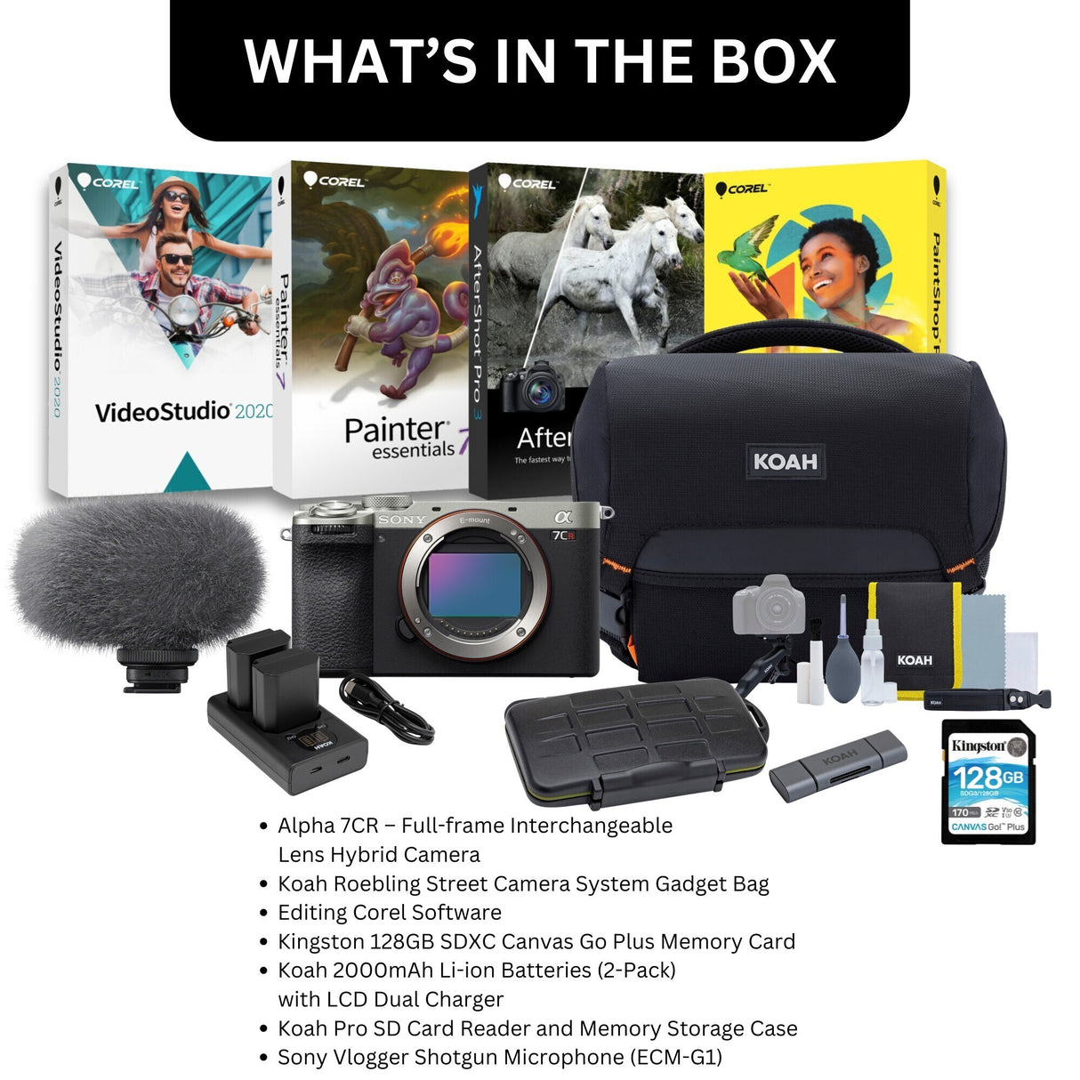 Sony Alpha 7CR Full-frame Mirrorless Camera Body (Silver) with Shotgun Microphone Bundle