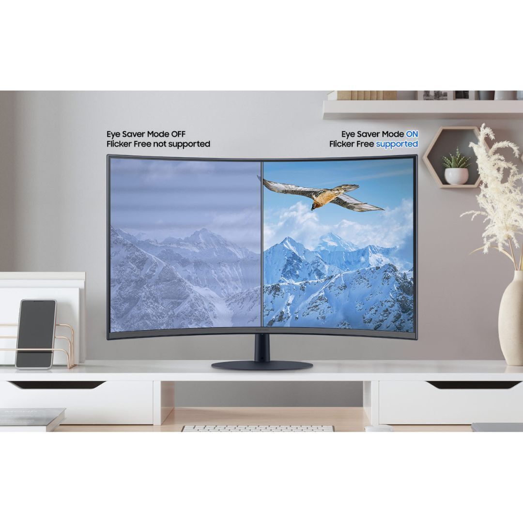 Samsung 27-Inch S39C FHD 75Hz 1000R Curve Monitor with Eye Comfort Technology (Black-Dark Blue Gray)