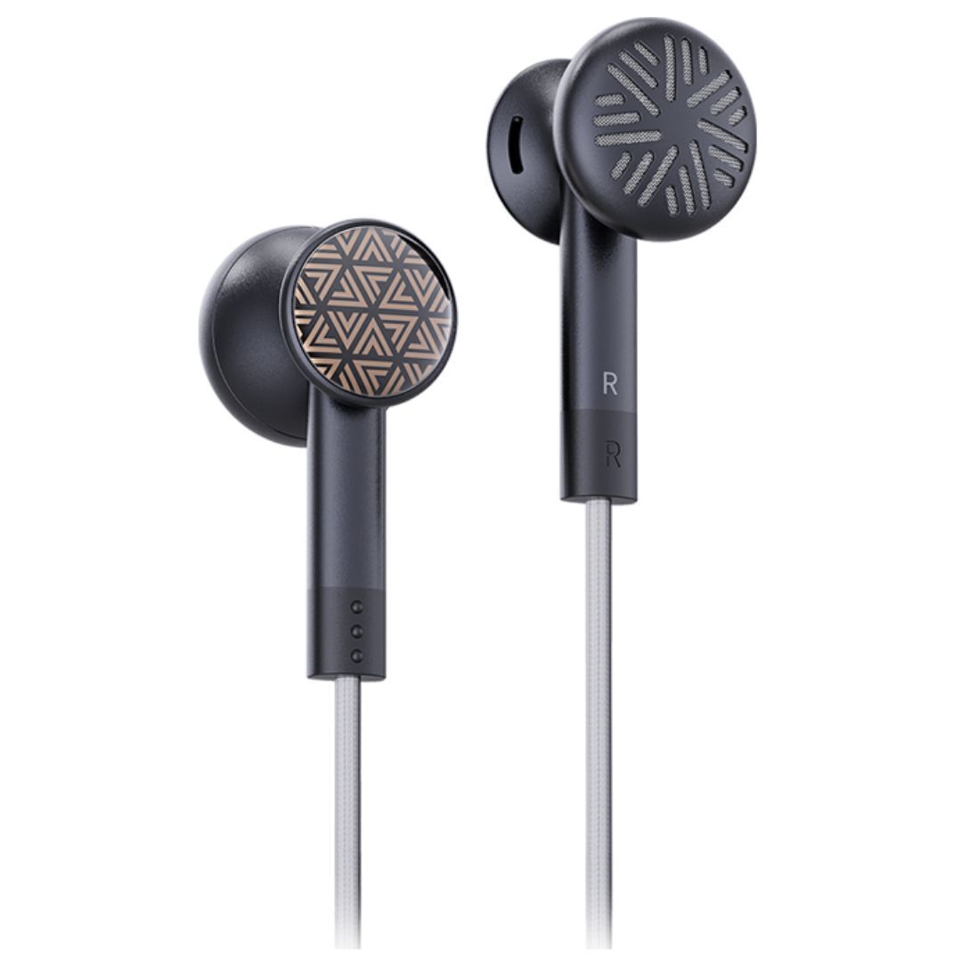 FiiO FF3S Drum-Style Dual Cavity Single Dynamic Driver Earbud Headphones (Black)