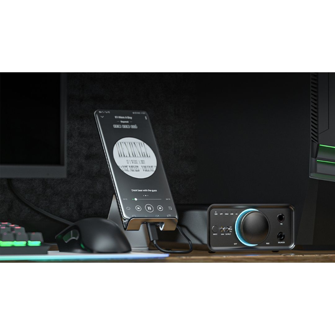 FiiO K7 True Balanced Desktop USB DAC with THX AAA 788 Plus Headphone Amplifier (Black)