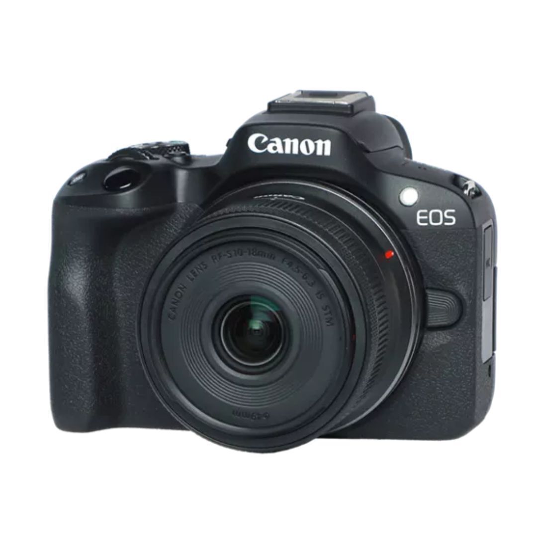 Canon EOS R50 Video Creator Kit with RF-S10-18mm Lens and Tripod Grip for Recording and Vlogging