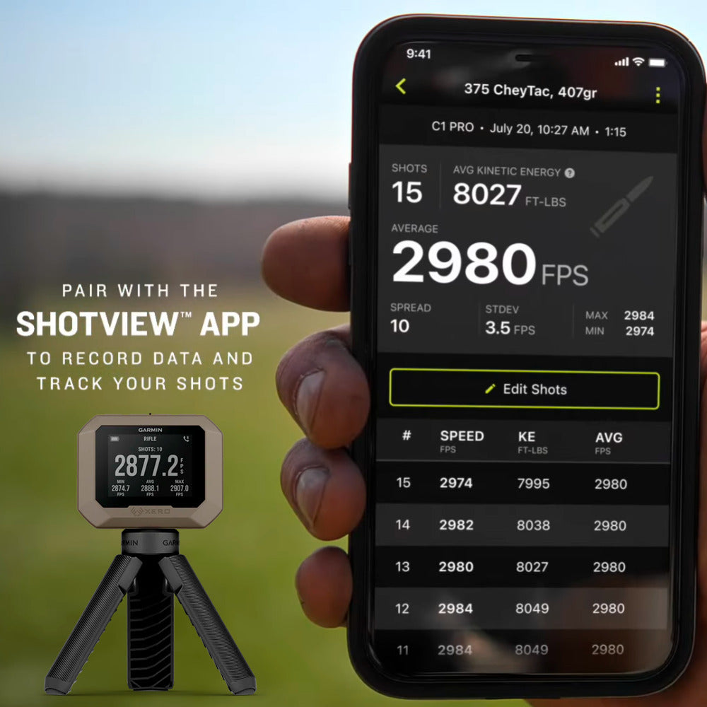 Garmin Xero C1 Pro Chronograph with Impact-Proof Watertight and Case bundle