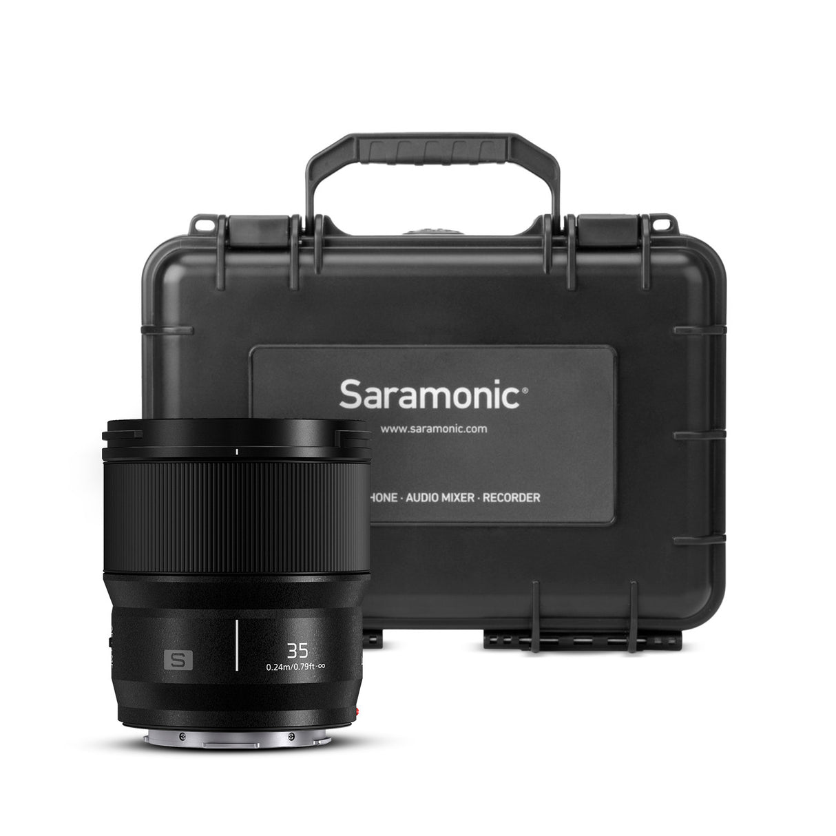 Panasonic LUMIX S 35mm F1.8 Large Diameter Prime Lens (L-Mount) with Black Hard Carry Case Bundle