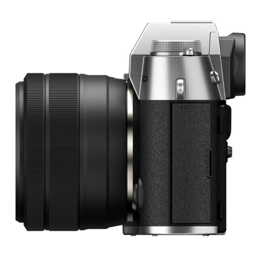Fujifilm X-T50 Digital Camera with FUJINON XC15-45mm F3.5-5.6 OIS PZ Compact Lens Kit (Silver)