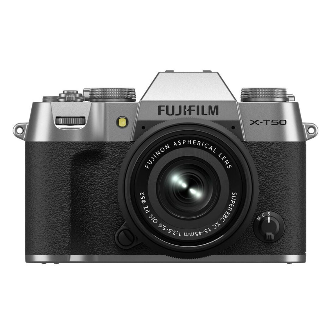 Fujifilm X-T50 Digital Camera with FUJINON XC15-45mm F3.5-5.6 OIS PZ Compact Lens Kit (Silver)