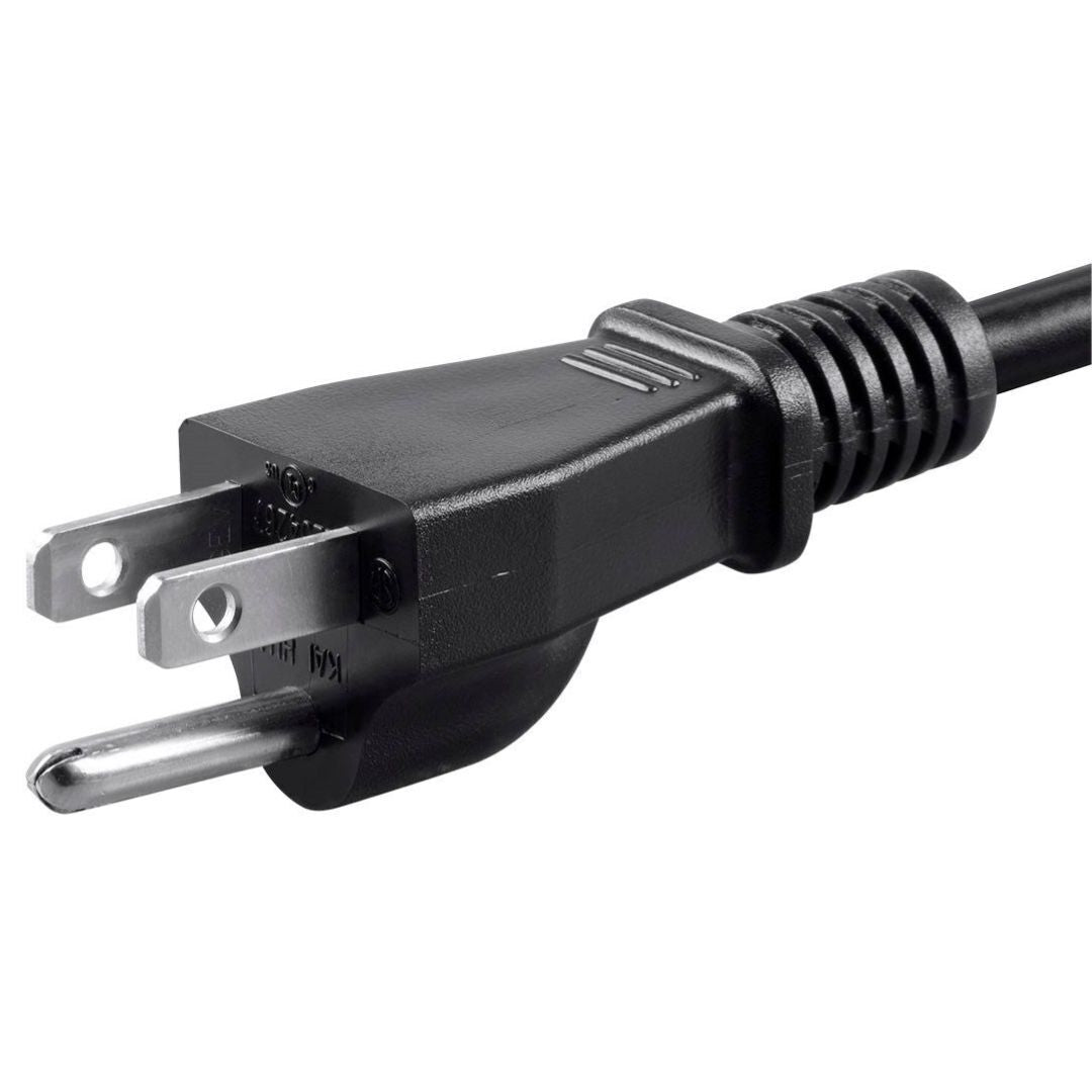 Monoprice 3-Prong 4-Feet 18AWG Power Cord with NEMA 5-15P to IEC 60320 C13 Connectors (Black)