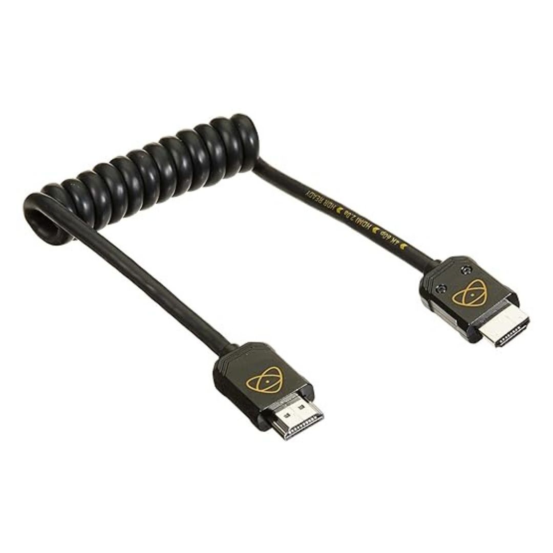 Atomos ATOM4K60C5 ATOMFLEX PRO HDMI 2.0 30cm Coiled Cable (Full To Full)