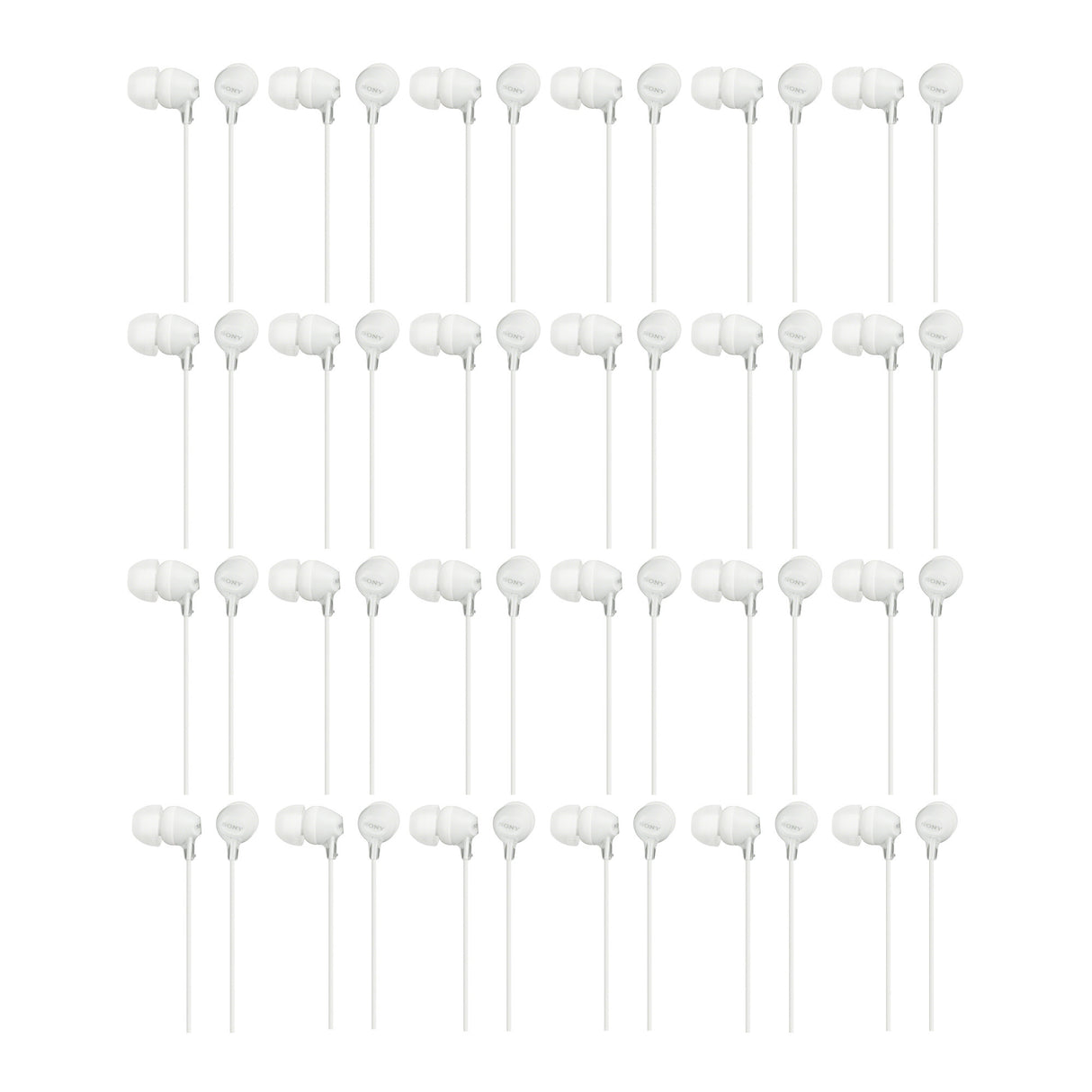 Sony MDR-EX15LP Fashion Color EX Series In-Ear Earbud Headphones (White) Lot of 24
