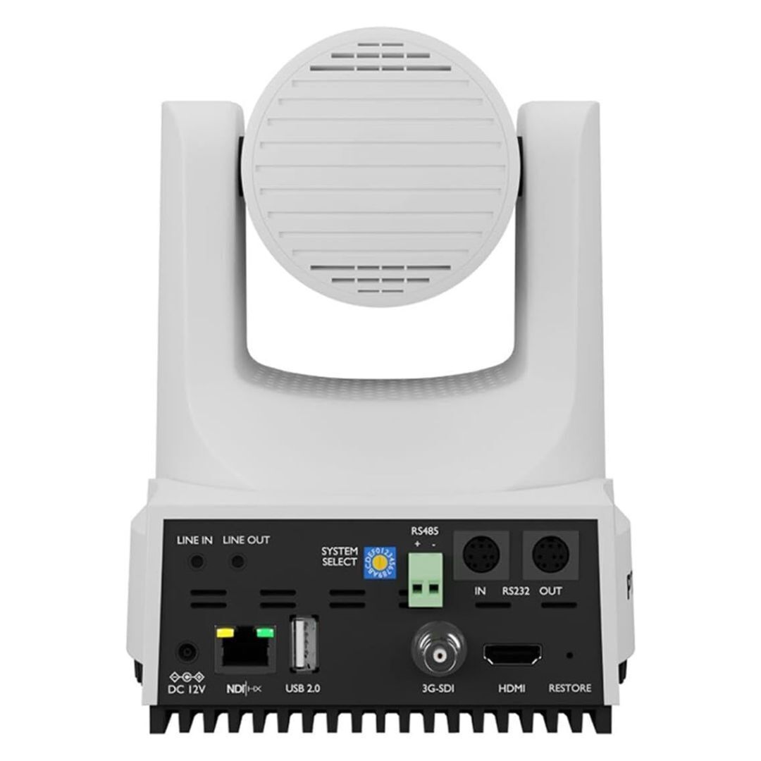 PTZOptics Move 4K 20x Auto-Tracking PTZ Camera with Tally Light and 3D Noise Reduction (White)