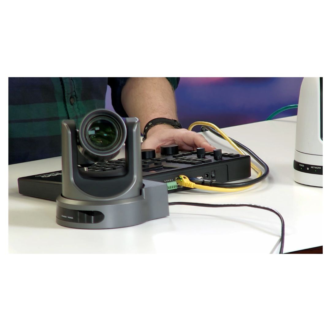 PTZOptics SuperJoy NDI, IP and Serial PTZ Camera Joystick Controller with Large LCD Screen