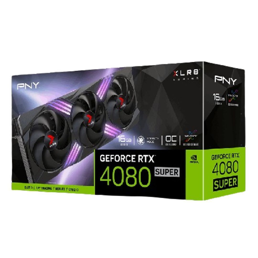 PNY GeForce RTX 4080 SUPER 16GB XLR8 Gaming Verto Epic-X RGB Overclocked Triple Fan DLSS 3