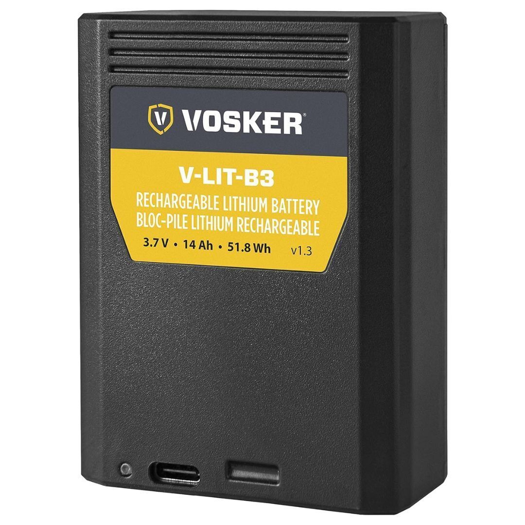 Vosker V-LIT-B3 Extra Rechargeable Lithium Battery Pack for V300 Mobile Security Surveillance Camera