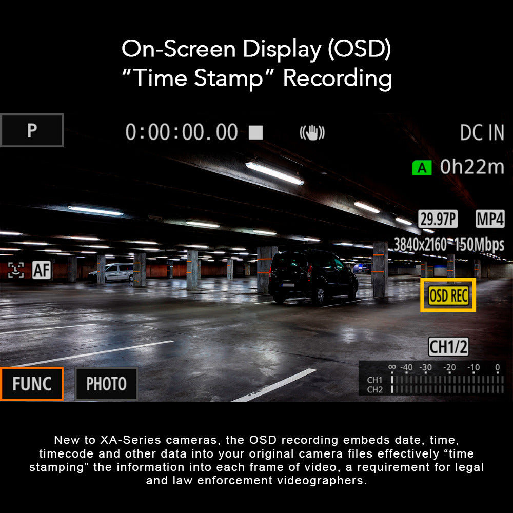 Canon XA60 Professional UHD 4K Camcorder (Black) with Battery Pack and 128GB Memory Card Bundle