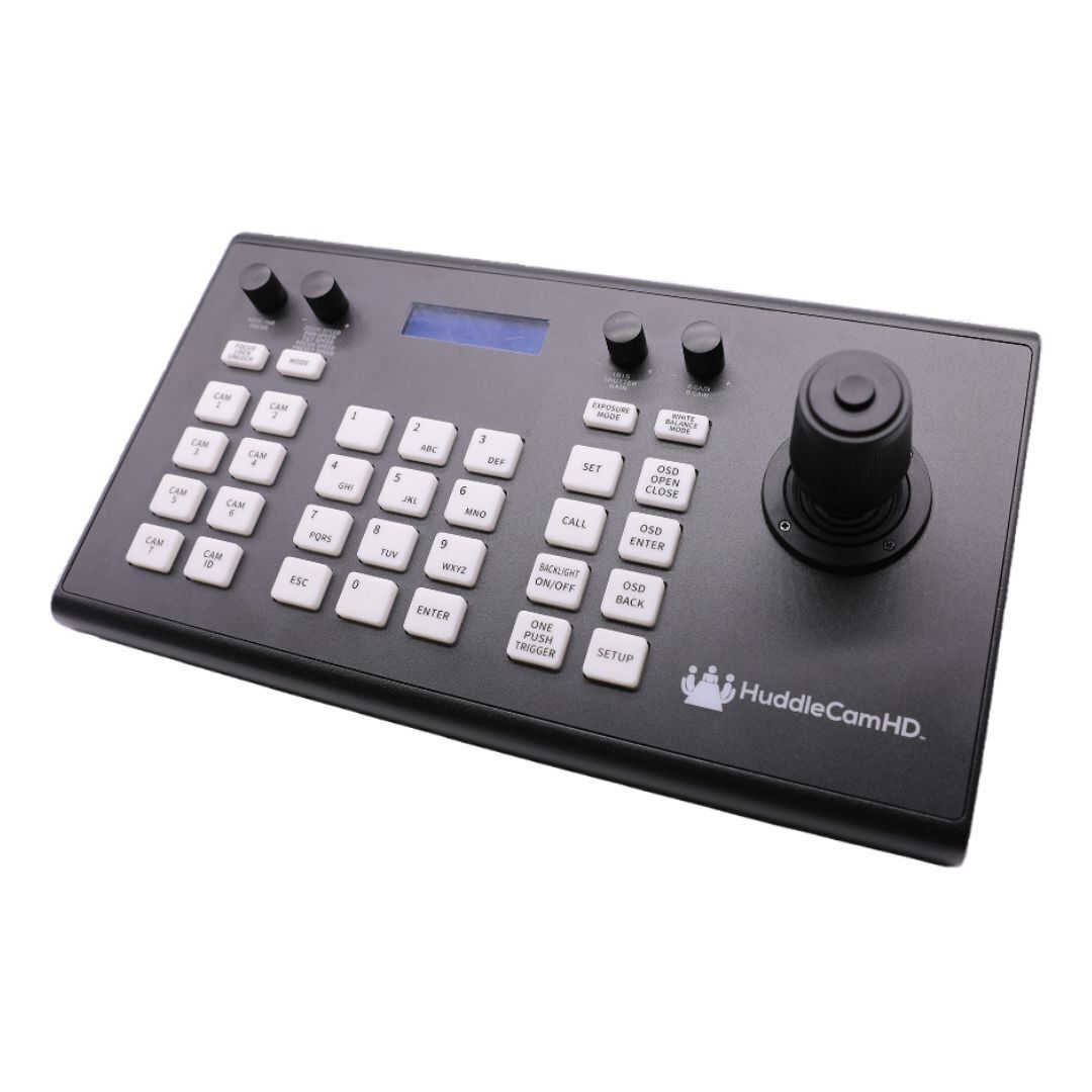 HuddleCamHD Serial PTZ Control Joystick with Quick-Select Camera Buttons and Multi-Functional Knobs