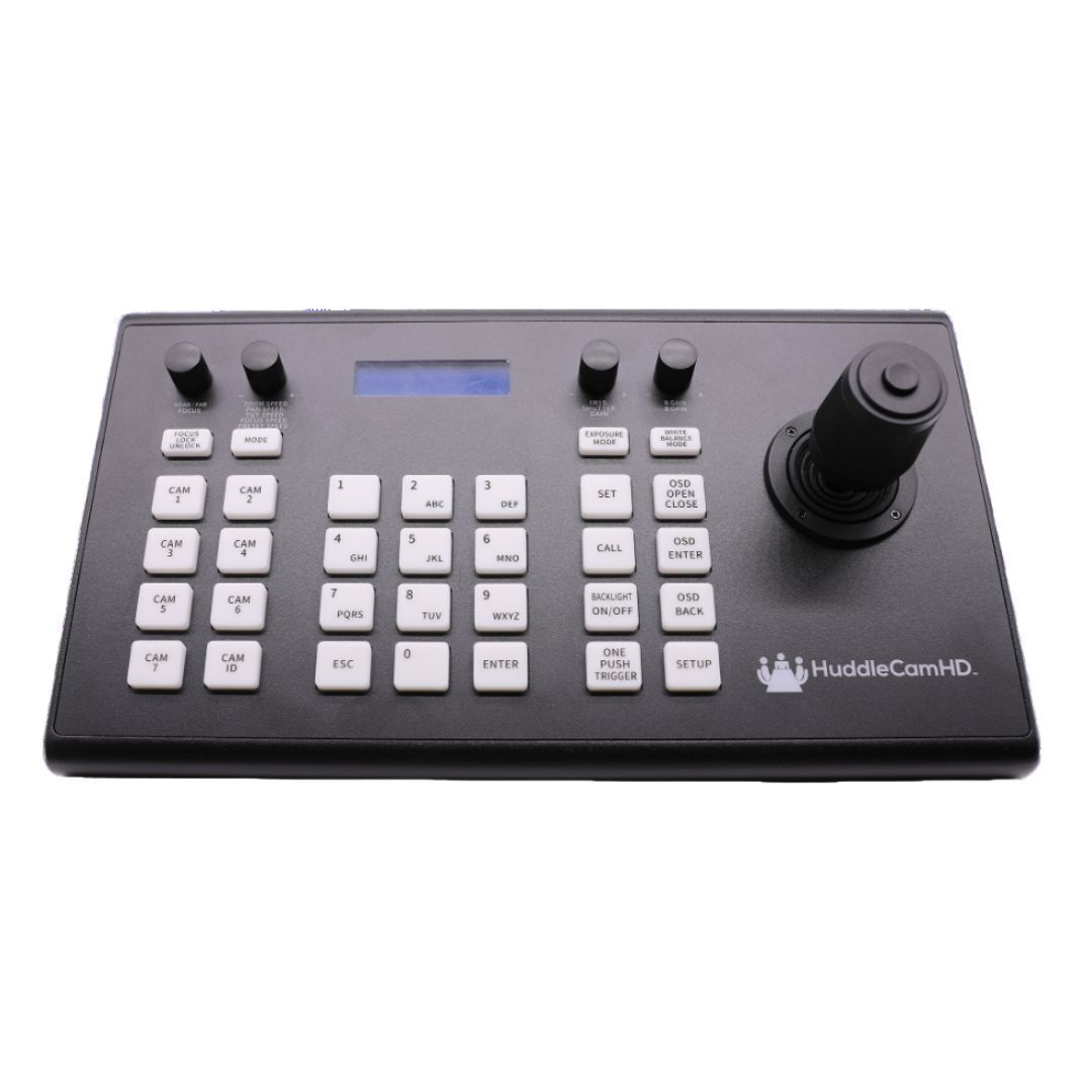 HuddleCamHD Serial PTZ Control Joystick with Quick-Select Camera Buttons and Multi-Functional Knobs