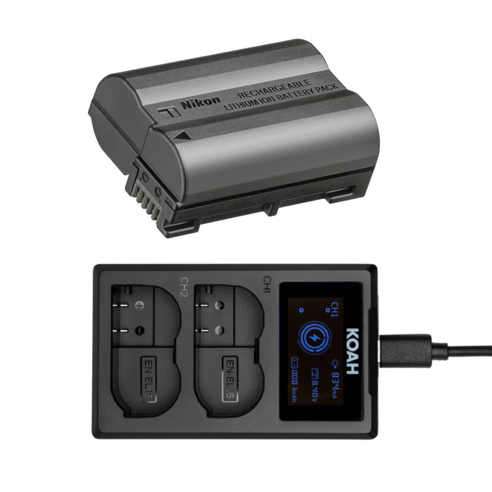 Nikon EN-EL15c Rechargeable Li-ion Battery with USB-C Charger for Nikon EN-EL15 Battery Bundle