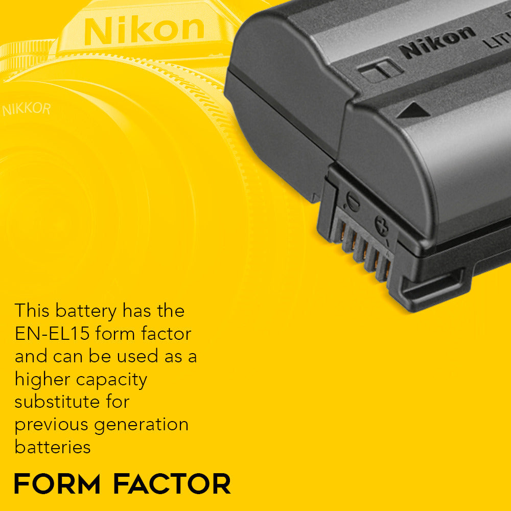 Nikon EN-EL15c Rechargeable Li-ion Battery (2-Pack) with USB-C Charger for EN-EL15 Battery Bundle