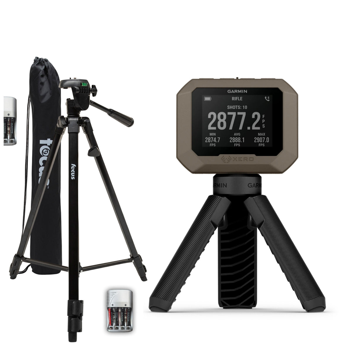 Garmin Xero C1 Pro Chronograph with 59-Inch Tripod Stand With Bag bundle