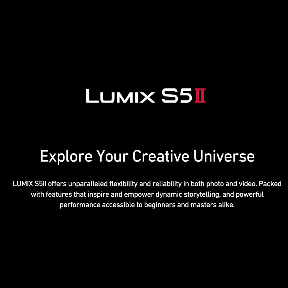 Panasonic Lumix S5II Hybrid Full Frame Mirrorless Camera Body with 85mm f/1.8 Mirrorless Lens Bundle