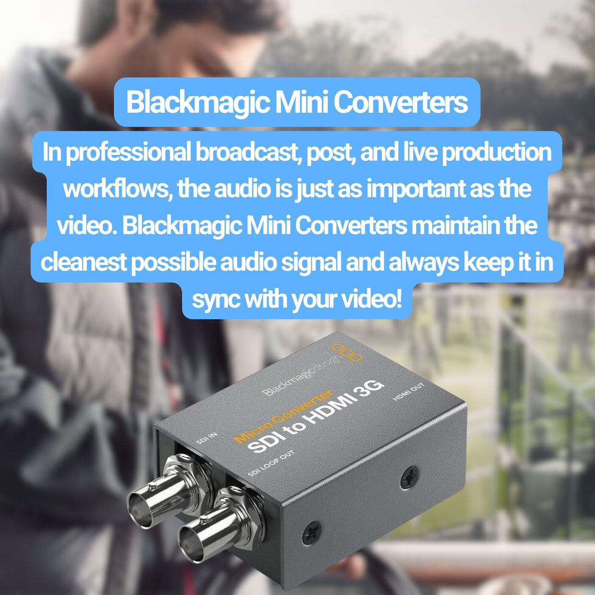 Blackmagic Design Micro Converter SDI to HDMI 3G and Cable with 6-Feet Coaxial Cable (2-Pack) Bundle